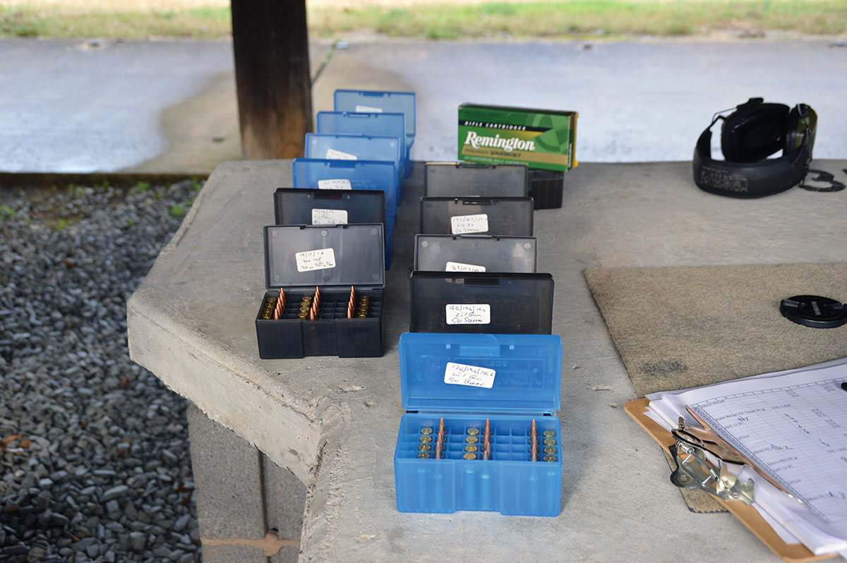 The 221 Remington Fireball is tiny compared to most centerfire cartridges but makes the most of small powder charges. For testing, loads were worked up in 10-round sets, five for velocity and five for accuracy.